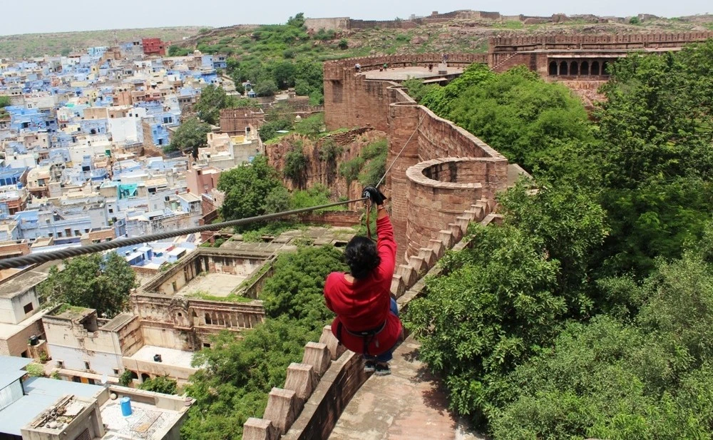zipling at mehrangarh